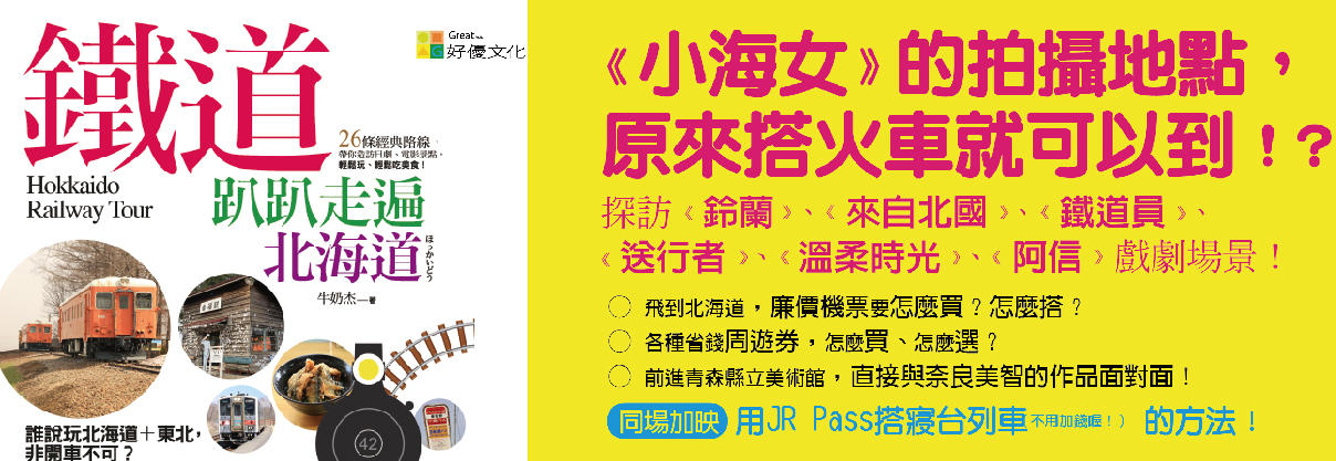 贈書《​鐵道趴趴走遍北海道》抽獎活動