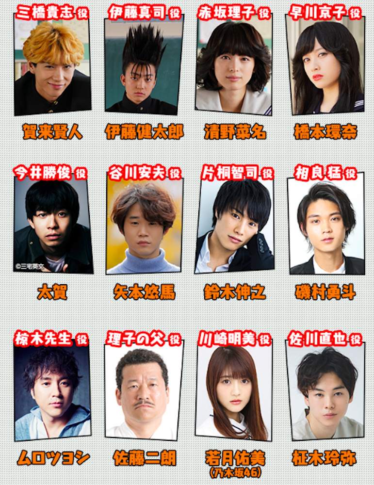 福田雄一再度毀壞帥氣男演員 真人版 我是大哥大 定裝照釋出 福田雄一 賀來賢人 伊藤健太郎 健太郎 橋本環奈 影劇星聞