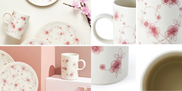 廣州窯×BTS 紅梅シリーズ 平皿2枚セット ユンギ テヒョン BTS防彈少年團×廣州窯聯名推「紅梅花餐具系列」！阿米：「碗筷