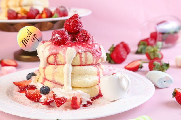 Meat Up×台南清水堂聯名「草莓舒芙蕾」！20公分草莓塔強勢回歸