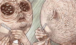 月亮星人入侵 Yurex Omazkin插畫狂想 插畫、詭異、恐怖、噁心、墨西哥、胎歌、伊藤潤二、密集恐懼、密集、恐懼、害怕、血腥、Yurex Omazkin