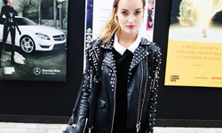 街拍剪貼簿：可個性可甜美的鉚釘Look 鉚釘、個性、街拍、穿搭、風衣