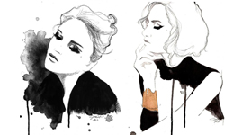 水墨也能很Fashion！Jessica Durrant的時尚插畫 時尚、水墨、Jessica Durrant、插畫、