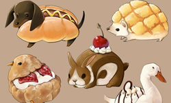 可愛到想咬一口？動物變甜點微獵奇插畫 插畫、動物、甜點、食物、獵奇