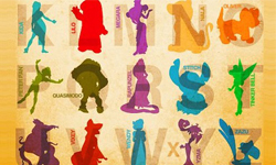 A for Alice！用迪士尼經典角色學ABC海報特蒐 迪士尼、迪士尼公主、ABC、經典角色、海報、藝術