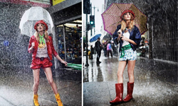 被颱風吹走也要很有型  下雨天的時尚穿搭 雨衣、雨鞋、雨傘、時尚、穿搭