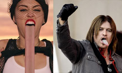 最佳牛舌餅代言人？ 和麥莉以及眾明星一起作舌頭運動！ 麥莉、吐舌頭、