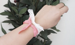 只要會打結就會做！DIY森林系蕾絲手環 DIY、蕾絲、手環、緞帶、孔曉振