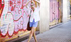 用西裝外套玩出時尚感  丹麥部落客Sarah Mikaela 時尚、穿搭、西裝外套、丹麥、部落客