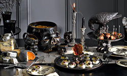 烤出一個骷髏頭  暗黑餐具大集合 餐具、骷髏、暗黑、萬聖節、惡魔