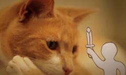 誓死打敗大橘貓！超逼真貓咪大戰紙片人影片 Adam Cox、Ginger Cat、Paper Army、貓、紙片人