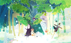 無臉男跟霍爾同場拼酒！宮崎駿動畫角色大亂鬥插畫 宮崎駿、Hayao Miyazaki、吉卜力、Ghibli.龍貓、神隱少女