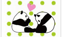 搭上圓仔順風車　熊貓也有顏色的繽紛點點手機貼       手機貼、熊貓、圓仔、台北動物園、黑白色