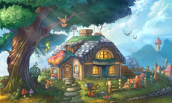 妖精都住這種房子？插畫家zzJimzz如夢似幻的動畫場景 zzJimzz、動畫、遊戲、插畫、場景、加拿大、藝術