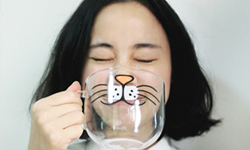打造早晨好心情 超可愛玻璃杯讓你一秒變貓咪 玻璃杯、杯子、杯、貓咪、豬鼻子