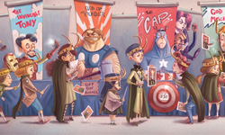 當復仇者聯盟變成小孩聯盟？可愛孩童版角色扮演插畫 可愛、插畫、復仇者聯盟、哈利波特、正義聯盟、藝術