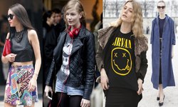 創造自我風格穿搭怎麼做？從街拍看當季流行趨勢 VOGUE、穿搭、街頭、流行、牛仔外套、騎士夾克、短上衣、潮T、印花、披風、條紋、格紋