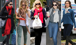 圍著有型披著帥氣！明星示範圍巾穿搭法     圍巾、妮可李奇、秋冬、穿搭、潔西卡艾芭