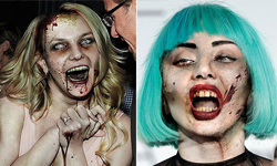 Lady Gaga變Zombie Gaga 明星活屍上身崩壞圖集 男星、女星、崩壞、惡搞、活屍