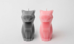 無辜小貓燒盡後大變身 冰島幾何貓蠟燭Kisa 蠟燭、造型、3D