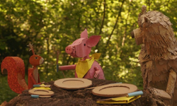 肚子餓了該怎麼辦？松鼠、小豬跟熊的覓食記 松鼠、豬、熊、Rebecca Manley、動畫