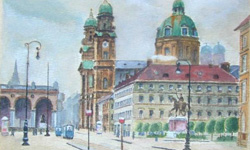 大獨裁者也有藝術魂  希特勒筆下的畫作    希特勒、藝術、繪畫、藝術家、納粹