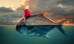 超驚險！女孩海中盪鞦韆！用Photoshop看世界之超現實攝影 Photoshop、超現實攝影、Caras Ionut、藝術