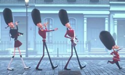 也讓我吹奏進行曲嘛！引發小災難的黑色小毛怪短片Forward March Forward March、ESMA、衛兵、熊毛高帽、動畫、短片