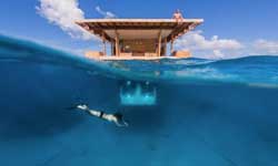 拜託把我放逐海上！絕美東非水中旅館underwater room       飯店、海洋、度假、度假勝地、小島