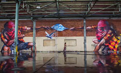 塗鴉高手出招 廢棄倉庫變身大型藝術品 塗鴉、藝術、Sofles、Fintan Magee、Treas、Quench、藝術