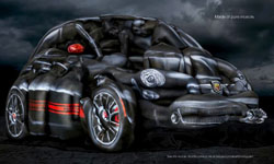 用美人組成的香車！裸女跑車的人體藝術 Craig Tracy、FIAT、跑車、裸女、廣告、藝術