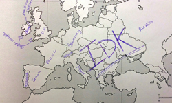 西班牙的西邊是西西班牙？美國人的歐洲地圖填填看 美國、東歐、歐洲、西班牙、地圖