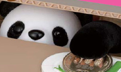讓圓仔來幫你理財！偷偷把肉掌伸出來搶錢的激萌存錢筒 貓熊、圓仔、存錢筒、淘氣貓喵喵三丁目