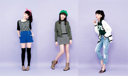 怎麼兼顧保暖與時尚？不顯臃腫的毛衣穿搭術 愛女生、顯瘦穿搭、拼接雪紡、毛衣、千鳥格、短版的飛行夾克、短靴、厚棉上衣、毛線外套