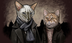 Cos不是人類的專利 貓咪變成螢幕角色插畫集 貓咪、插畫、 Jenny Parks、電影、藝術