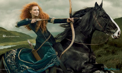 潔西卡崔絲坦化身梅莉達！《勇敢傳說》迪士尼夢幻人物寫真 潔西卡崔絲坦、Jessica Chastain、勇敢傳說、Annie Leibovit、Brave、梅莉達、夢幻人物寫真、藝術