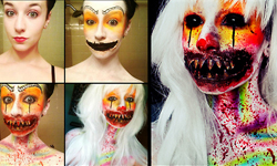 活生生的彩色惡夢！幻化成魔獵奇妝    化妝、特效化妝、Stephanie Fernandez、獵奇、詭異