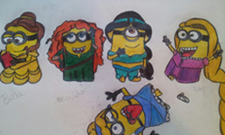 當迪士尼公主不再是白富美  小小兵公主來了！ Fan art、小小兵、神偷奶爸、迪士尼