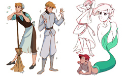 迪士尼公主變美男！公主王子性轉插畫 迪士尼、性轉、LGBT、惡搞、公主