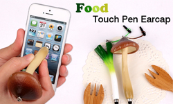 香菇、青蔥隨身攜帶！逼真食材搞怪觸控筆 逼真、食材、食物、好吃、搞怪