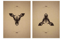 哪邊才是正面？倒過來看一秒換品種的動物插畫 插畫顛倒動物JeepJérôme Gonfond、藝術