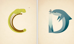 D for Dolphin好可愛！好像走到動物園的字母插畫 Animal Alphabet、Marcus Ree、字母、動物、插畫