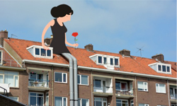 房屋排水管其實是女人雙腿？趣味角度的生活插畫 生活插畫、藝術、Tineke Meirink