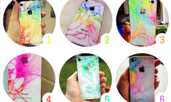 摔手機也是一種藝術 iPhone背蓋裂紋彩繪特蒐 iPhone、手機、摔裂、裂紋、DIY