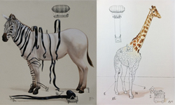 原來斑馬的條紋這樣來？小人與巨型動物的趣味畫作 動物、藝術、畫作、格列佛遊記、Ricardo Solis