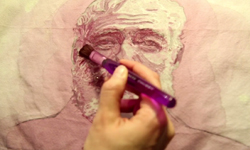 紅酒也能代替水彩作畫？香醇調色盤打造微醺畫作 紅酒、畫畫、繪畫、畫作、水彩、Amelia Fais Harnas、Jay-Z、Hedy Lamarr、海明威、藝術