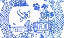 飛碟、外星人亂入青花瓷！科幻x古典青花瓷插畫餐盤 Don Moyer、青花瓷、插畫、餐盤、藝術