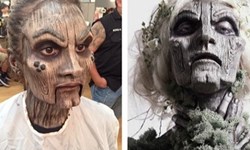 美女畫成柳樹婆婆！恐怖特效化妝神乎其技 Stephanie Marie、彩妝、特效、電影特效