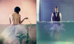 水面上與水面下兩個世界　超越想像力的超現實攝影集 Lara Zankoul、 Above/Under water、水底、水面、攝影