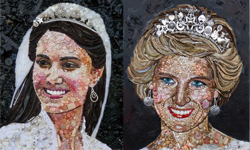 用鈕扣、老玩具拼成凱特王妃！化腐朽為神奇的再生藝術 Jane Perkins、藝術、黛安娜王妃、凱特王妃、阿富汗